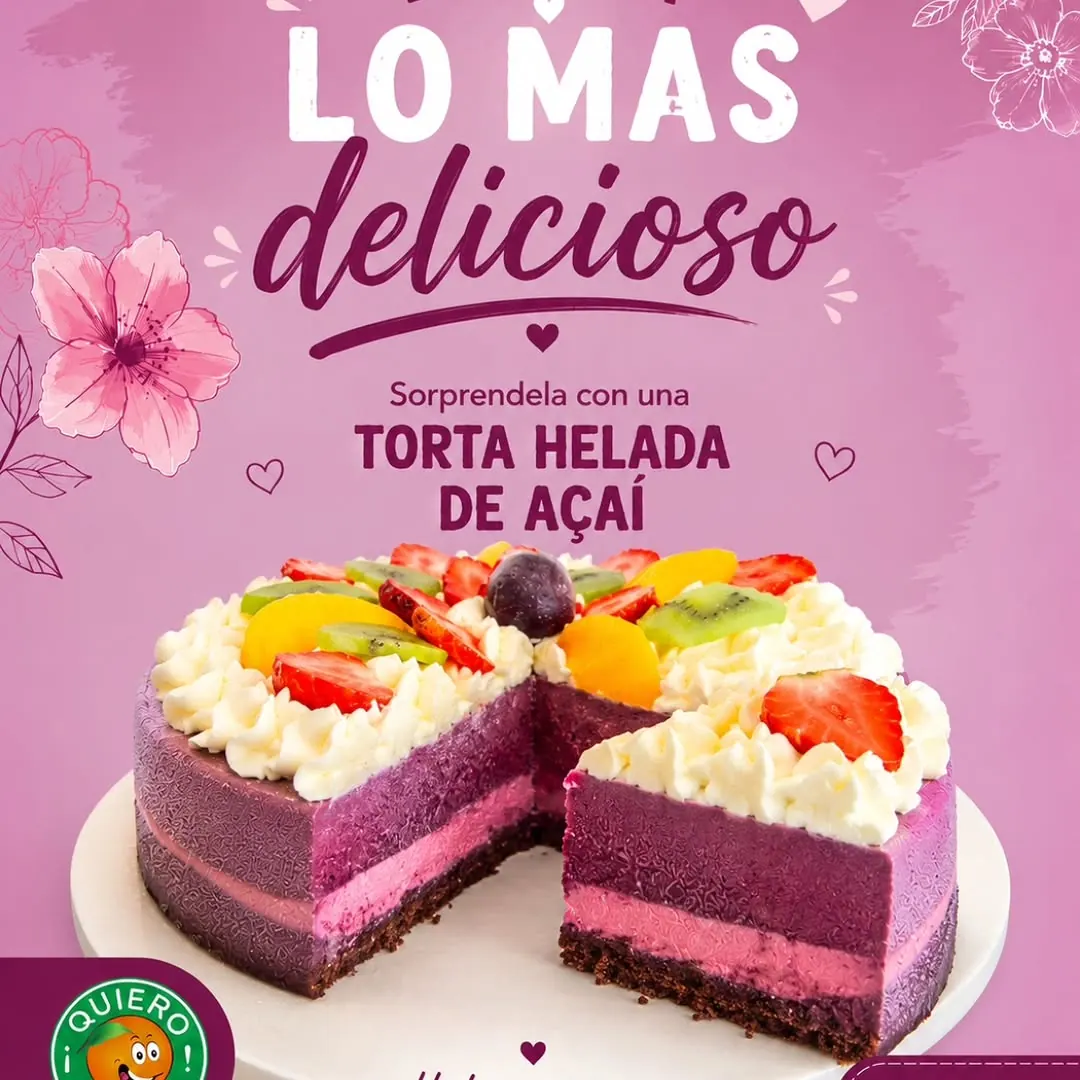 Torta helada de açaí